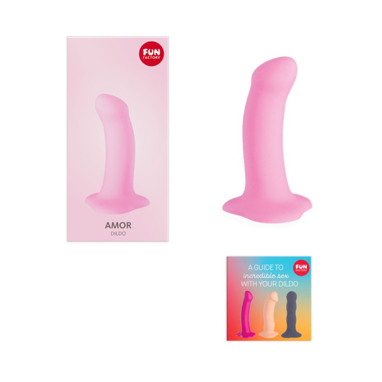 Фаллоимитатор изогнутый, длина 14,6 см, диаметр 3,7 см, розовый Fun Factory Amor Pink