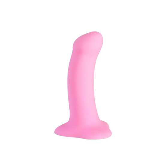 Фаллоимитатор изогнутый, длина 14,6 см, диаметр 3,7 см, розовый Fun Factory Amor Pink
