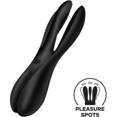Вібратор з трьома відростками, чорний Satisfyer Threesome 2 Black