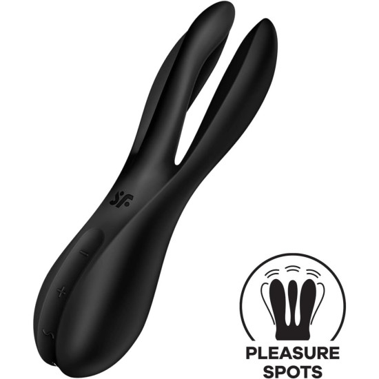 Вибратор с тремя отростками, черный Satisfyer Threesome 2 Black