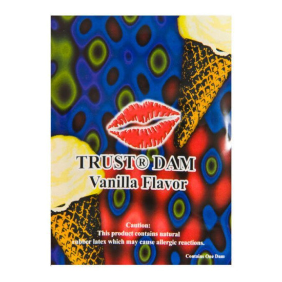 Латексна серветка зі смаком ванілі Latex Dental Dams Vanilla, 1 шт