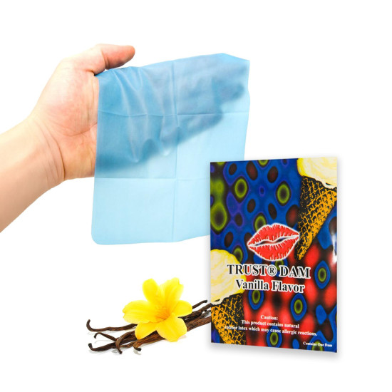 Латексна серветка зі смаком ванілі Latex Dental Dams Vanilla, 1 шт