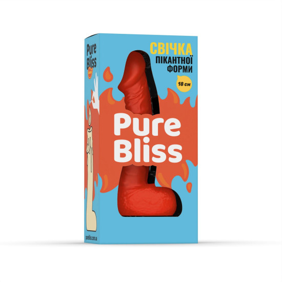 Свеча-член, оранжевая, длина 18 см Pure Bliss BIG Orange