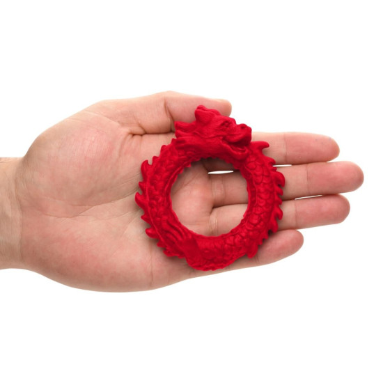 Эрекционное кольцо, красное Creature Cocks Rise of the Dragon Silicone Penis Ring Red