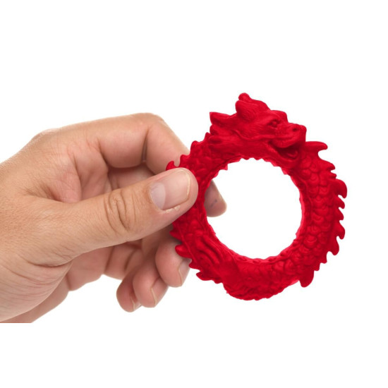 Эрекционное кольцо, красное Creature Cocks Rise of the Dragon Silicone Penis Ring Red