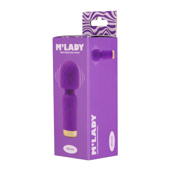 Мини-вибромассажер Wand, фиолетовый M'Lady Mini Vibrating Wand Purple