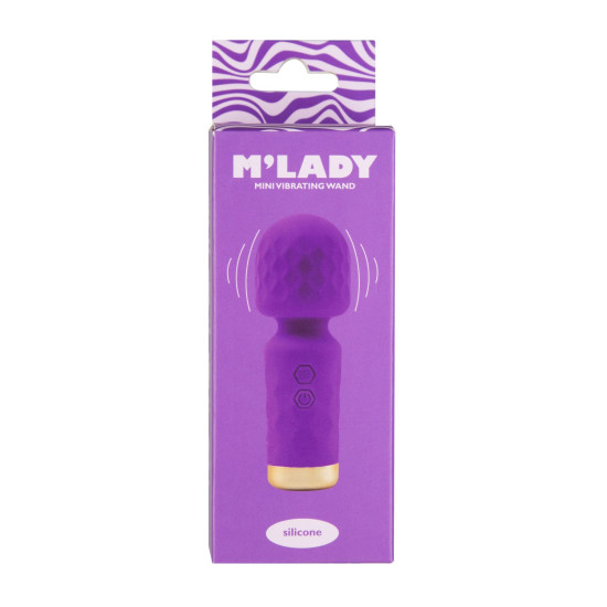 Мини-вибромассажер Wand, фиолетовый M'Lady Mini Vibrating Wand Purple