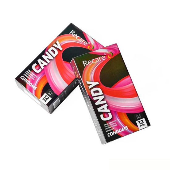 Презервативи з пролонгуючим ефектом та цукерковим ароматом, 12 шт Holographic Recare Delay Candy Condoms