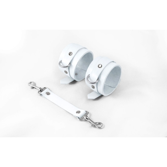 Шкіряні наручники, білі Feral Feelings Hand Restraints White