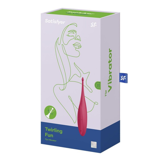 Вібратор для клітора, червоний Satisfyer Twirling Fun Poppy Red