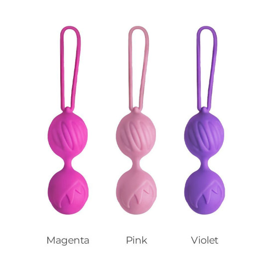 Вагінальні кульки, діаметр 3,4 см, вага 85 г, рожеві Adrien Lastic Geisha Lastic Balls Mini Pink, L