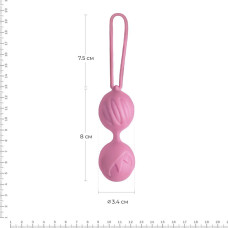 Вагинальные шарики, диаметр 3,4 см, вес 85 г, розовые Adrien Lastic Geisha Lastic Balls Mini Pink, L
