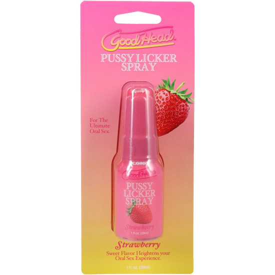 Стимулюючий спрей для кунілінгусу зі смаком полуниці Doc Johnson GoodHead Pussy Licker Spray Strawberry, 29 мл