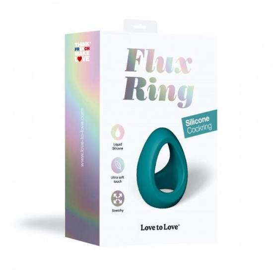 Ерекційне кільце подвійне, бірюзове Love To Love FLUX RING TEAL ME