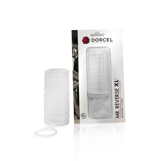Насадка на член с рельефом и кольцом для мошонки Dorcel Mr Reverse, XL
