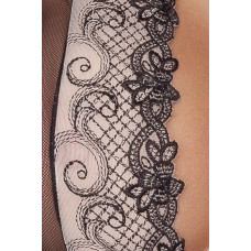 Прозорий пеньюар чорного кольору (трусики в комплекті) BRASILIANA PEIGNOIR Black, 4XL/5XL