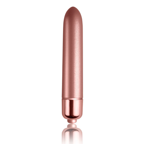 Вібропуля матова кольору рожевий рум'янець Rocks Off RO-90mm Touch of Velvet Rose Blush