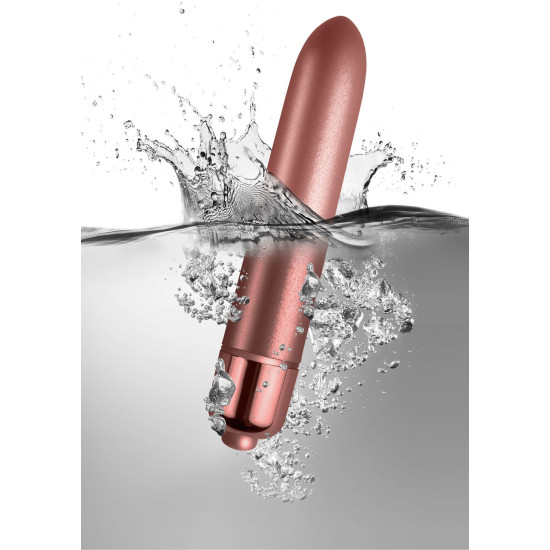 Вібропуля матова кольору рожевий рум'янець Rocks Off RO-90mm Touch of Velvet Rose Blush