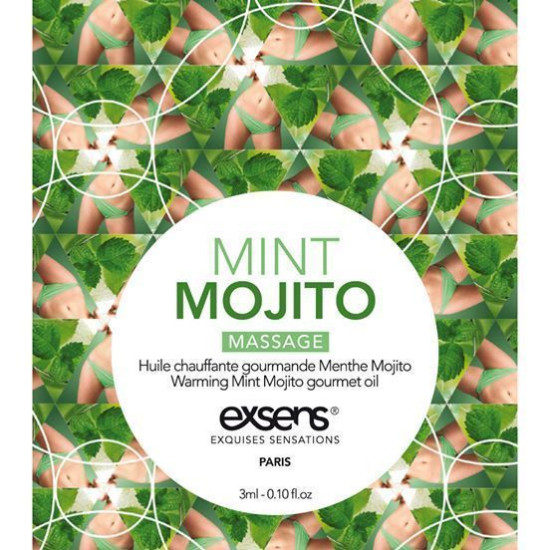 Пробник массажного масла со вкусом мохито EXSENS Mojito, 3 ml