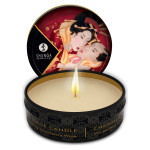 Масажна свічка з афродизіаками та ароматом полуничного вина Shunga Mini Massage Candle Sparkling Strawberry Wine, 30 ml