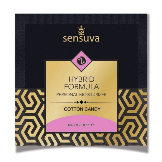 Пробник змазки на гібридній основі зі смаком солодкої вати Sensuva Hybrid Formula Cotton Candy, 6 ml