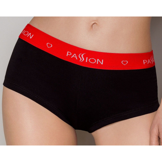 Трусики-шортики, чорні Passion PS003 Panties Black, L