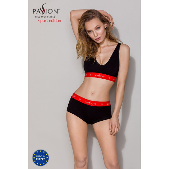 Трусики-шортики, чорні Passion PS003 Panties Black, L