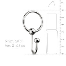 Уретральна вставка з кільцем, діаметр кільця 3,2 см Sinner Gear Unbendable Sperm Stopper Solid