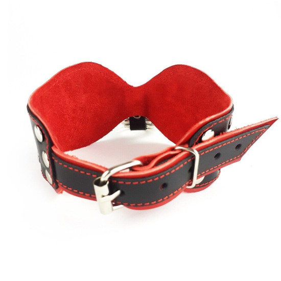 Нашийник із натуральної шкіри, чорний Art of Sex Collar Butterfly