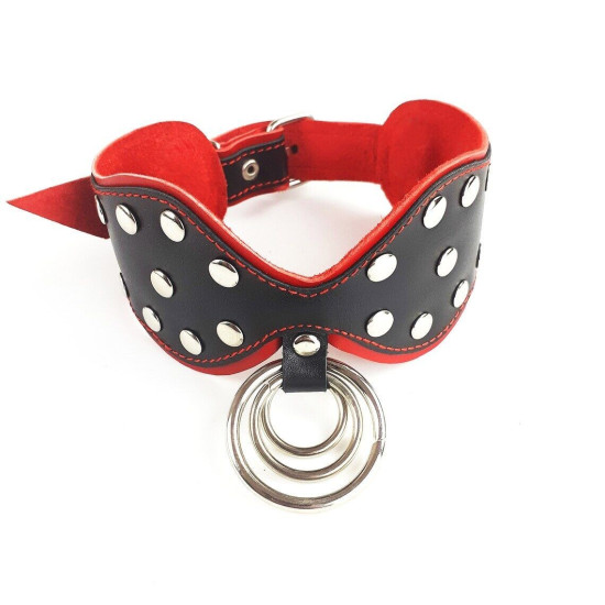 Нашийник із натуральної шкіри, чорний Art of Sex Collar Butterfly