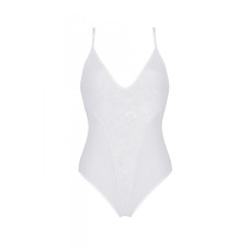 Боді з ажурним декором і відкритим доступом, біле Passion Ursula Body White, S/M