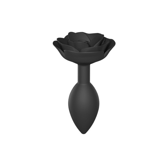Силіконова анальна пробка, чорна Love To Love Open Roses Black Onyx, L