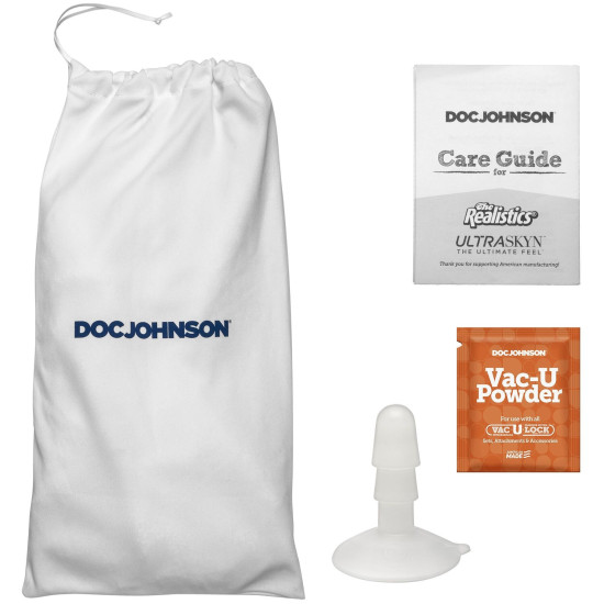 Реалістичний фалоімітатор, довжина 21,6 см, діаметр 5,1 см Doc Johnson Signature Cocks Chad White 8.5 inch ULTRASKYN