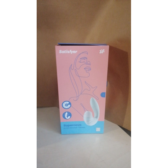 Вакуумний вібратор Satisfyer Supernova White, 2 положення стовбура (м'ята упаковка!!!)