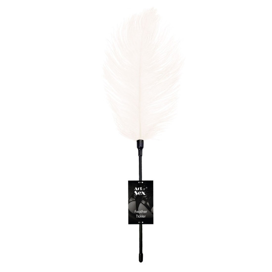 Щекоталка со страусиным пером, белая Art of Sex Feather Tickler White