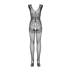 Бодистокинг с абстрактным рисунком и глубоким декольте Obsessive Bodystocking F234, S/M/L
