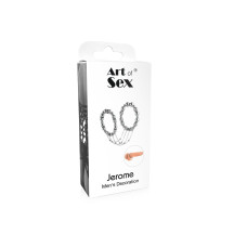 Сексуальное украшение на пенис и мошонку, серебристое Art of Sex Jerome