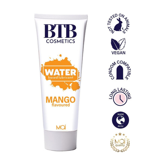 Лубрикант с ароматом манго на водной основе BTB FLAVORED MANGO, 100 ml