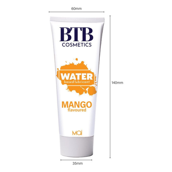 Лубрикант с ароматом манго на водной основе BTB FLAVORED MANGO, 100 ml