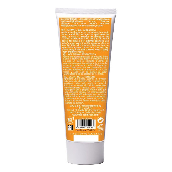 Лубрикант с ароматом манго на водной основе BTB FLAVORED MANGO, 100 ml