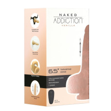Фалоімітатор з пульсацією, довжина 16,5 см, діаметр 3,2 см Naked Addiction 6.5" Thrusting Dong With Remote
