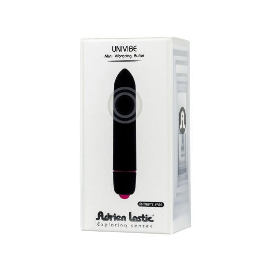 Силіконова вібропуля з 10 режимами, на батарейках, чорна Adrien Lastic Univibe Black