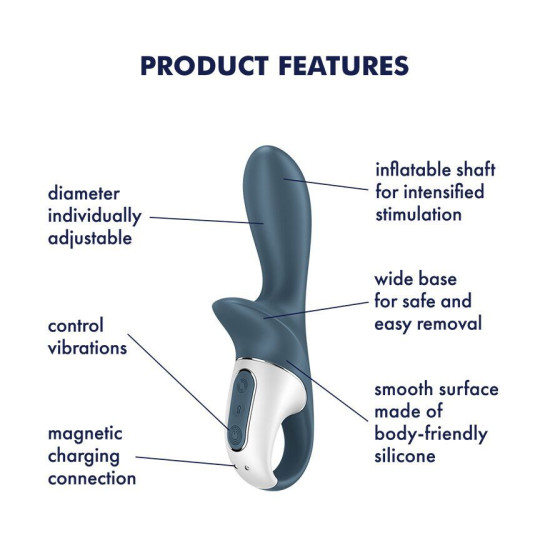 Надувной анальный вибратор Satisfyer Air Pump Booty 2