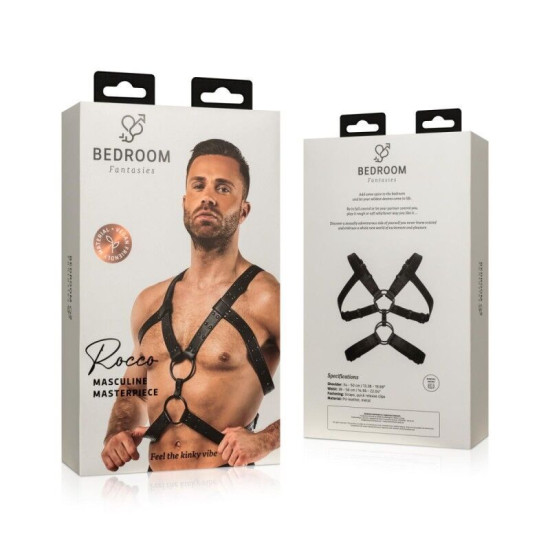 Портупея для бондажа, чёрная Bedroom Fantasies Rocco Bondage Harness Black