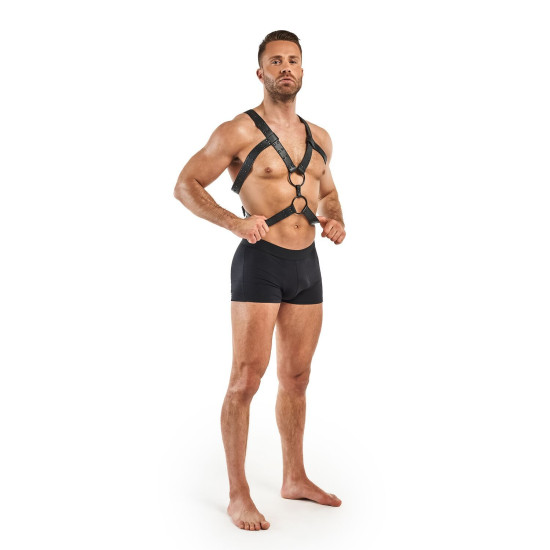 Портупея для бондажа, чёрная Bedroom Fantasies Rocco Bondage Harness Black