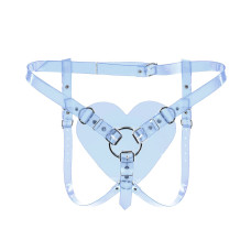 Трусики «Серце» для страпона, прозорі Feral Feelings Hearts Strap-on Belt Transparent