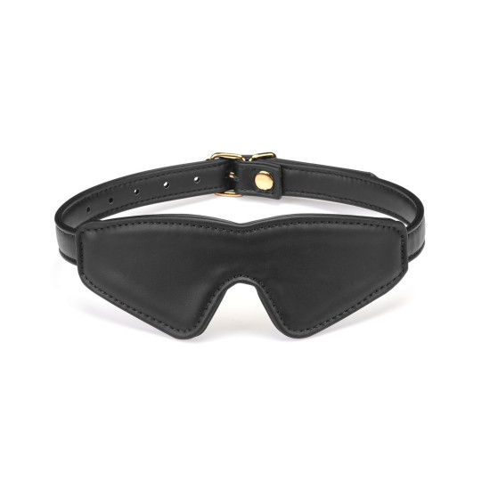 Маска на глаза из экокожи, черная Liebe Seele Black Organosilicon Blindfold