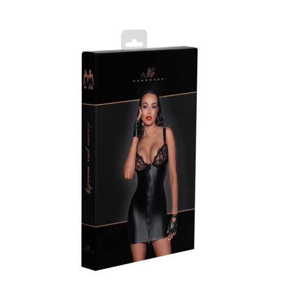Міні-сукня з матеріалу з мокрим ефектом Noir Handmade F254 Powerwetlook Mini-Dress, XXL