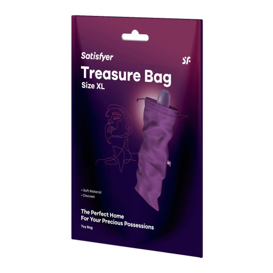 Мешочек для хранения игрушек, фиолетовый Satisfyer Treasure Bag Violet, XL