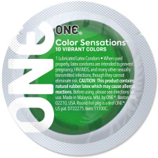 Зелений презерватив ONE Color Sensations Emerald, 1 шт.